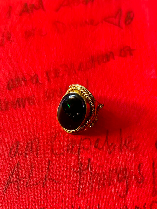 GOD INVESTED THE UNIVERSE WITHIN ME “OBSIDIAN RING”