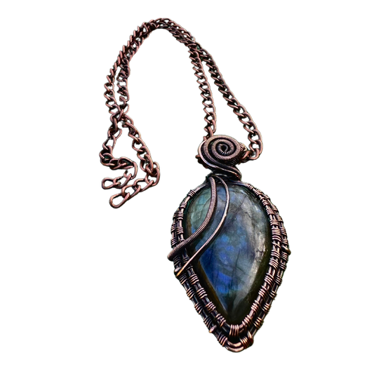 Labradorite baby plane necklace